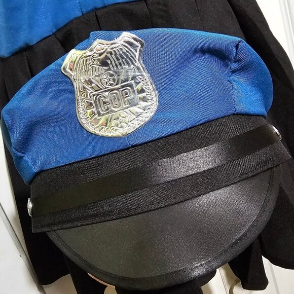 Officer Cop Cutie Costume Girls 12-14 Police Set Handcuffs Radio Sunglasses - Picture 3 of 9